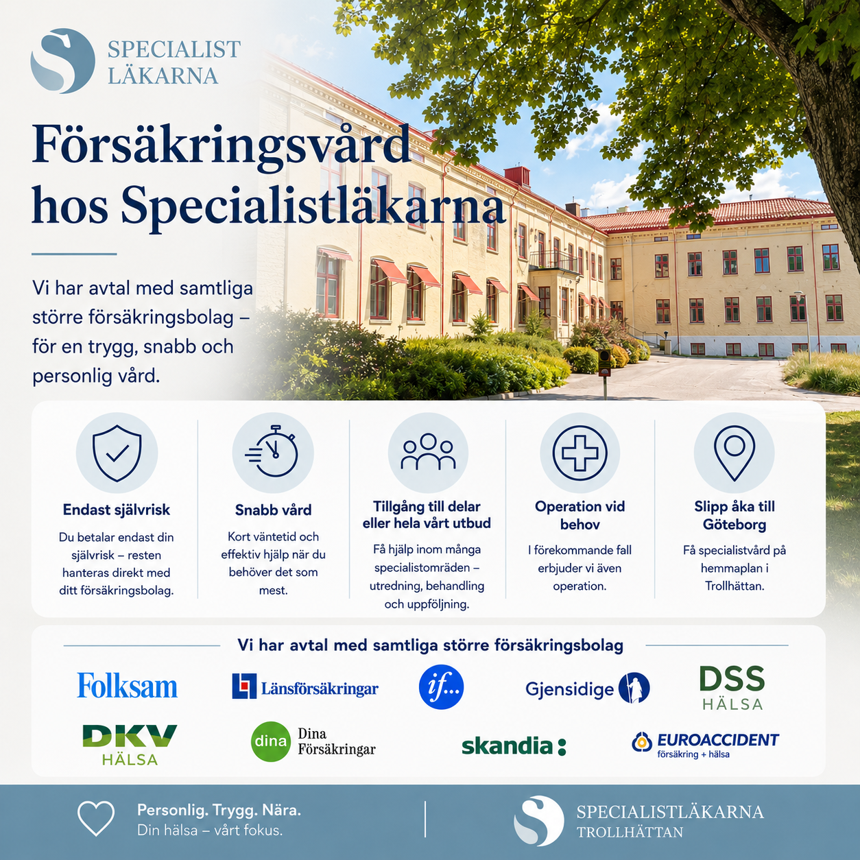 Försäkringsvård hos Specialistläkarna